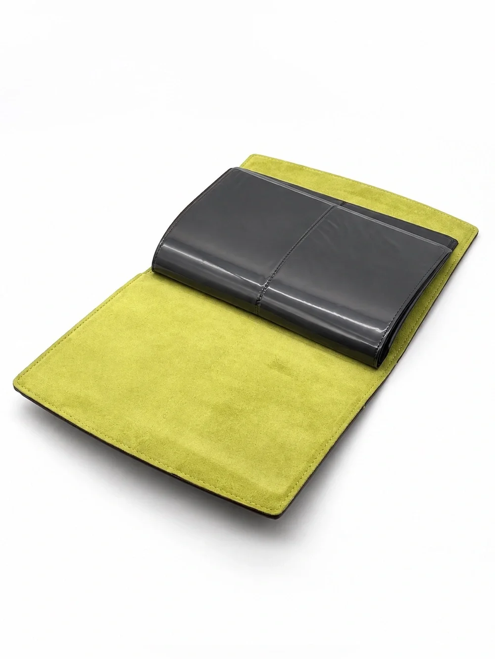 Swing Brown Leather Lime Green Suede 72-Photo 4x6 Album New